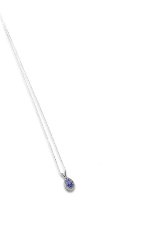 GOLD PENDANT WITH TANZANITE AND DIAMONDS