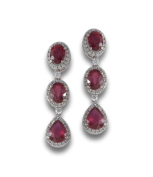 GOLD, ZUBI AND DIAMOND EARRINGS