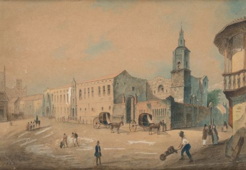 ANONYMOUS (19th century) "View of the church and convent of