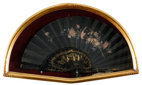 Chinese fan in a fan case, early 20th century