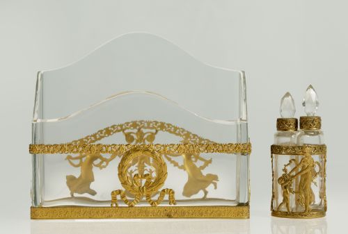 Perfumero y soporte para documentos de estilo Luis XVI, Fra