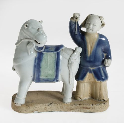 "Jinete y caballo", figura china, S.XX
