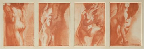 JUAN JOSÉ GÓMEZ MOLINA, “Desnudos", Ocho sanguinas sobre pa