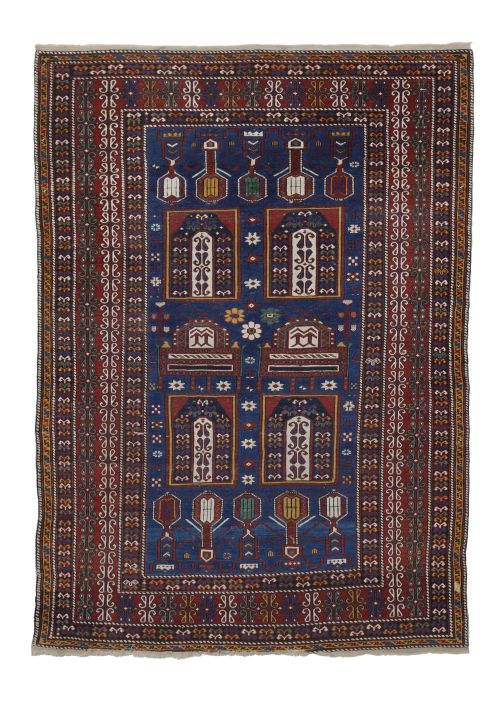 Alfombra persa de lana anudada a mano, S. XX