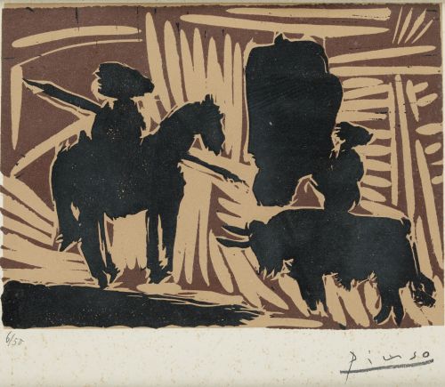 PABLO RUIZ PICASSO, “Avant la pique”, 1959, Grabado al