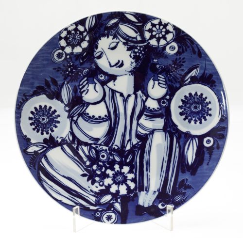 Plato de porcelana de Rosenthal, diseño de Bjorn Wiinblad,