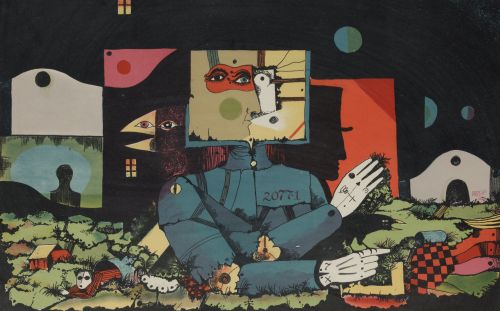 EDUARDO  ALCOY, "Sin título", Litografía sobre papel