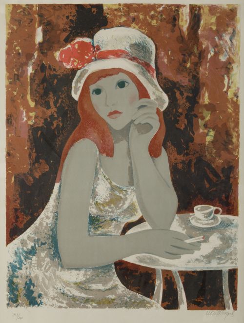 VARIOS AUTORES, "Sin título", c. 1970, Cinco litografías so