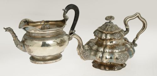 Dos teteras de plata ley 833, Bélgica, 1831 - 1868