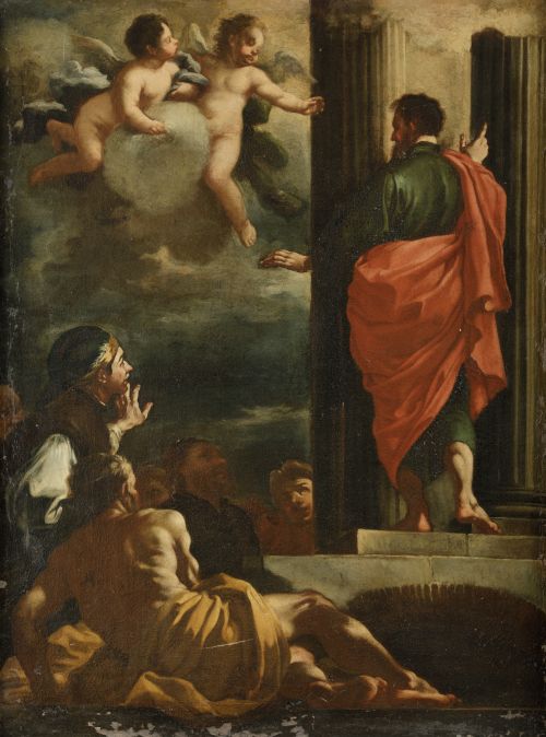 ATRIBUIDO A  FRANCESCO DE MURA, “La predicación de san Pabl