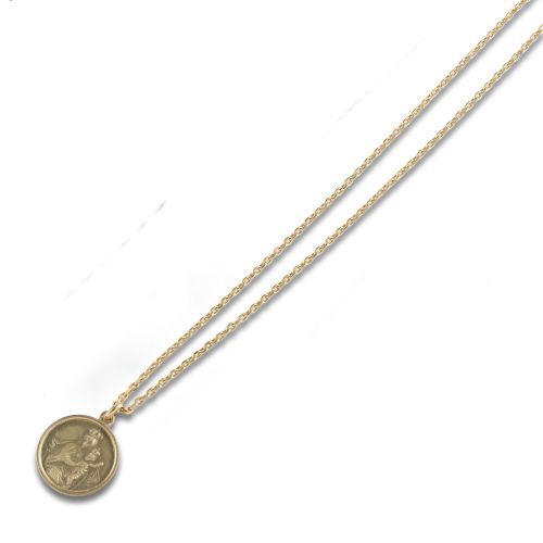 CADENA LARGA DE ORO CON MEDALLA
