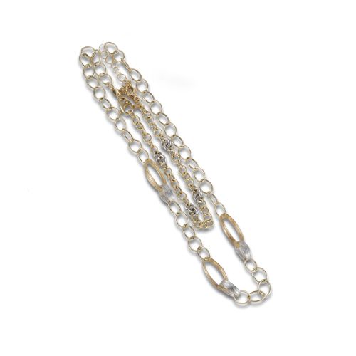 COLLAR CONVERTIBLE EN PULSERA DE ORO BICOLOR