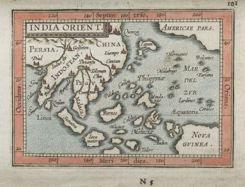 ABRAHAM ORTELIUS, "Mapa en miniatura de Filipinas, Molucas