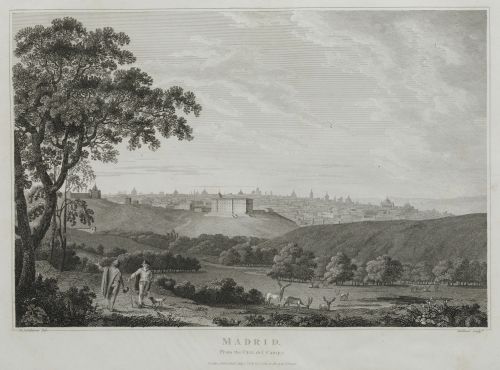 HENRY SWINBURNE , "Madrid desde la Casa de Campo", Grabado