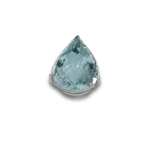 GOLGANTE DE ORO BLANCO Y AGUAMARINA DE 44 CT