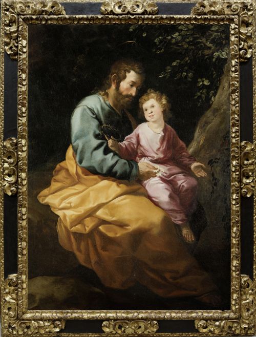 FRANCISCO DE HERRERA "EL VIEJO", "San José con el Niño Jesú