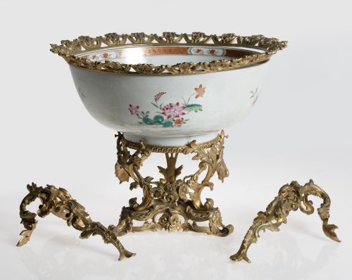 Gran centro en porcelana china de Compañía de Indias, Famil