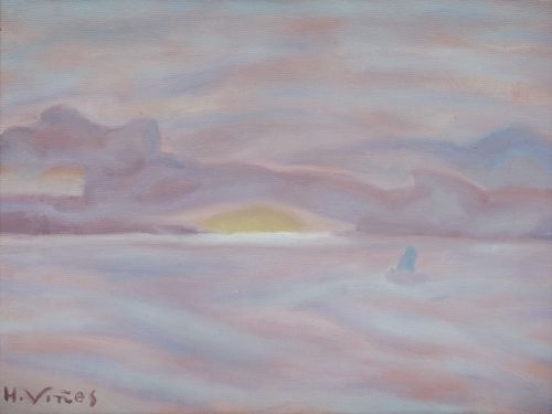 HERNANDO VIÑES, "Marina", c. 1970, Óleo sobre lienzo