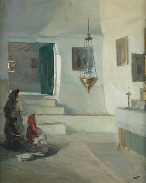 JOSÉ BARDASANO Y BAOS, "La manda", Óleo sobre lienzo