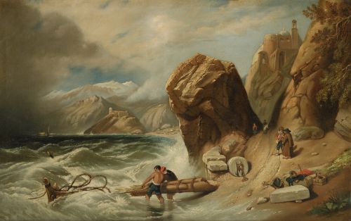 ATRIBUIDO A CLARKSON FREDERICK STANFIELD, "Restos de nufrag