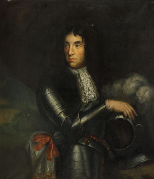 ESCUELA ESPAÑOLA, "Retrato de Carlos II de Inglaterra", Óle