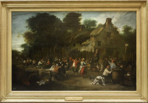 EUGENIO LUCAS VELÁZQUEZ, "Fiesta en los Países Bajos", Óleo