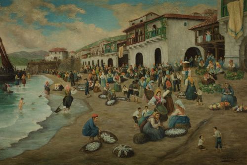 ESCUELA ESPAÑOLA, SPANISH SCHOOL (20TH CENTURY) "Old bank o