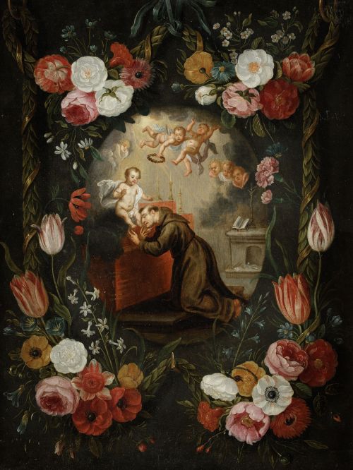 ESCUELA FLAMENCA, FLEMISH SCHOOL (17th Century) "Garland of
