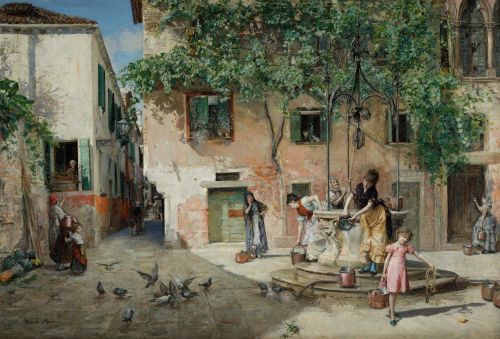 RICARDO DE  MADRAZO Y GARRETA, "Mujeres venecianas sacando