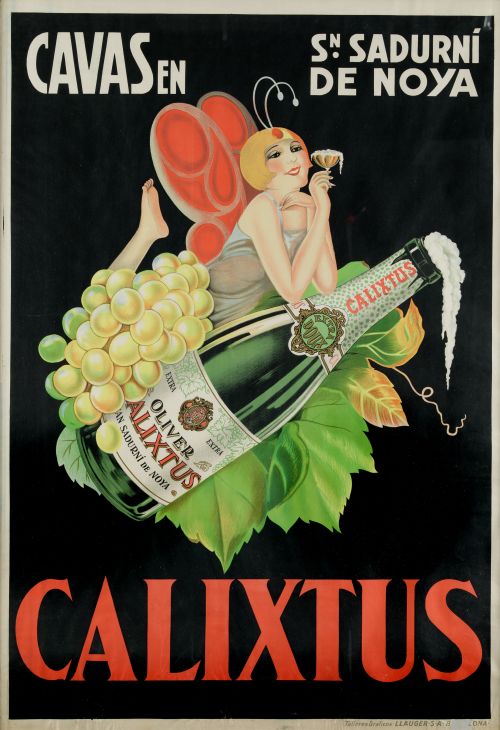 ANÓNIMO, "Cavas Calixtus", Cartel litográfico 