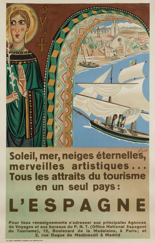 FRANCISCO DE ASIS GALI FABRA, "L´Espagne", Litografía sobre