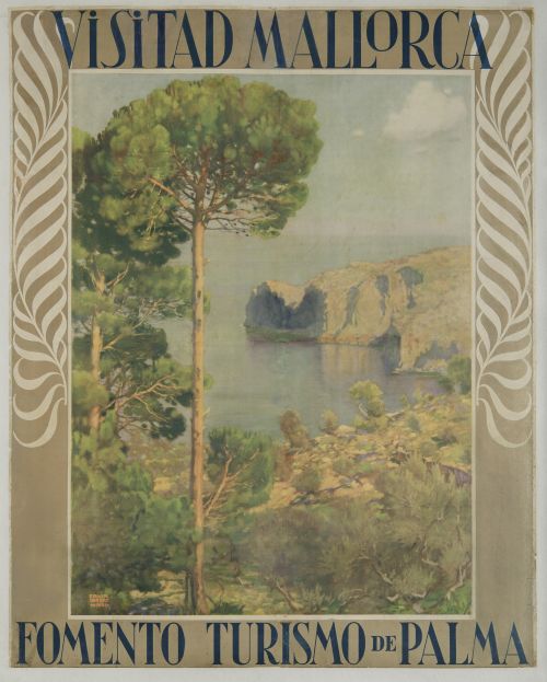 ERWIN HUBERT, "Visitad Mallorca", Litografía sobre papel ad