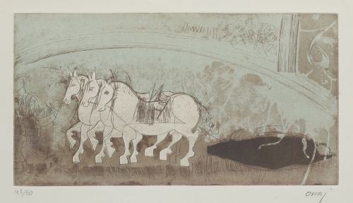 NASSER  OVISSI, "Sin título", Cinco aguatintas sobre papel