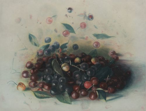 CRISTÓBAL TORAL, "Cerezas", Grabado