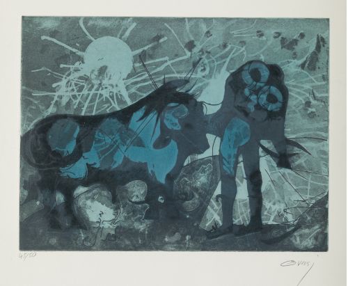 NASSER  OVISSI, "Sin título", Cinco aguatintas sobre papel