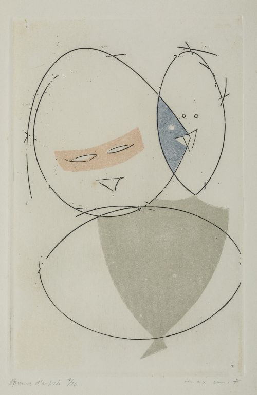 MAX  ERNST, "Sin título", Litografía sobre papel
