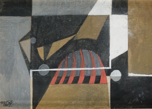 NICOLÁS  MARTÍNEZ ORTIZ DE ZÁRATE, "Abstracto", Gouache sob