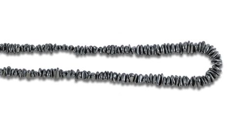 COLLAR DE CUENTAS DE HEMATITES Y PLATA
