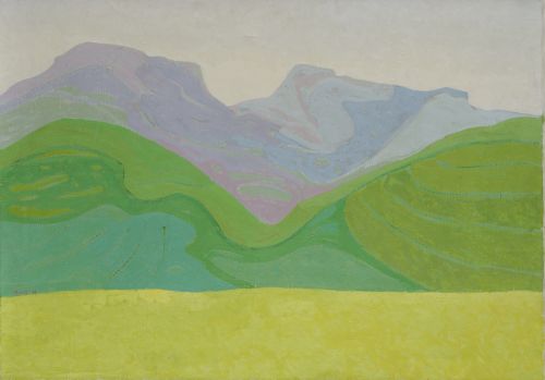 MANUEL  MARTOS, "Sierras y campos", 1976, Óleo sobre lienzo