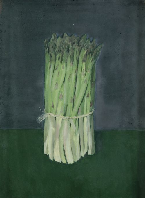 ESCUELA ESPAÑOLA, "Manojo de esparragos", Tñecnica mixta s