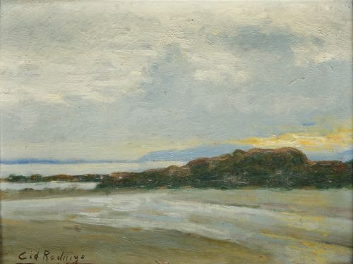 JOSE CID RODRIGO, "Paisajes", Seis óleos tablex