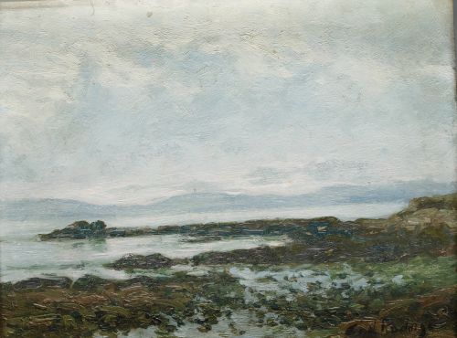 JOSE CID RODRIGO, "Paisajes", Seis óleos tablex