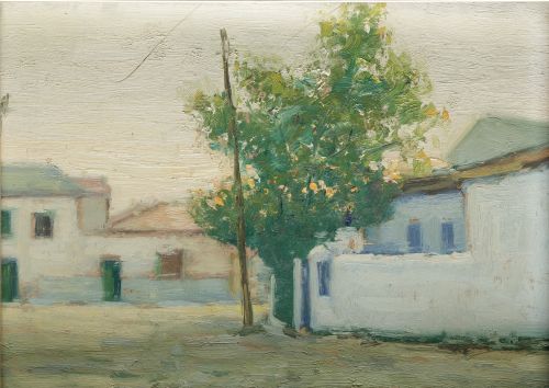 JOSE CID RODRIGO, "Paisajes", Seis óleos tablex