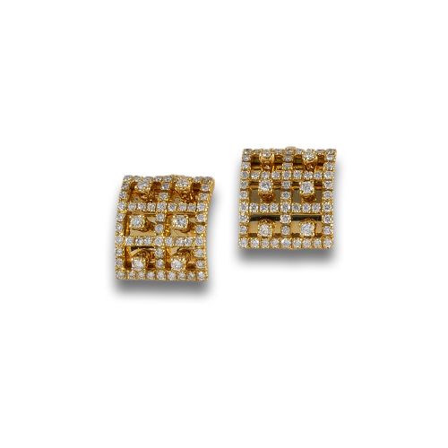 PENDIENTES DE ORO AMARILLO DE 18K Y DIAMANTES