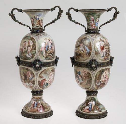 HERMANN BÖHM, Pareja de jarrones