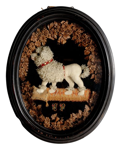 "Caniche", trabajo victoriano, Inglaterra, S.XIX