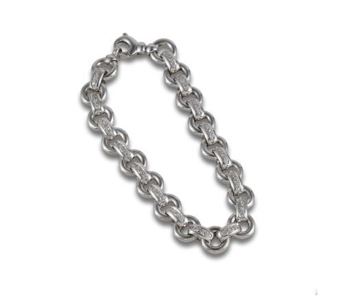 PULSERA DE ORO BLANCO CON DIAMANTES 
