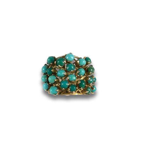 GOLD AND TURQUOISE RING