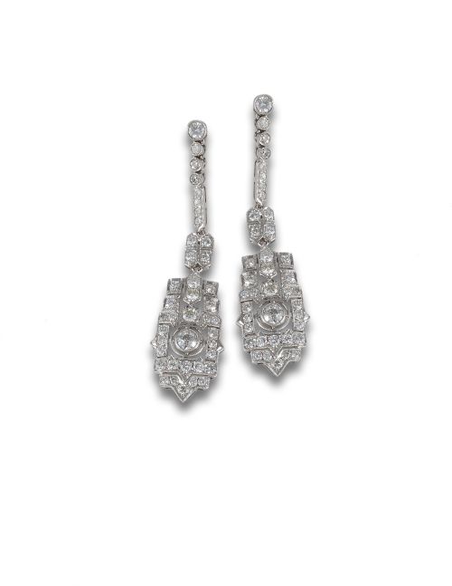 PLATINUM AND DIAMOND EARRINGS
