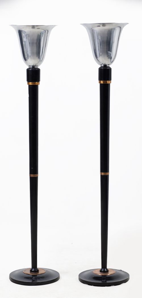 Pareja de lámparas de pie art dèco